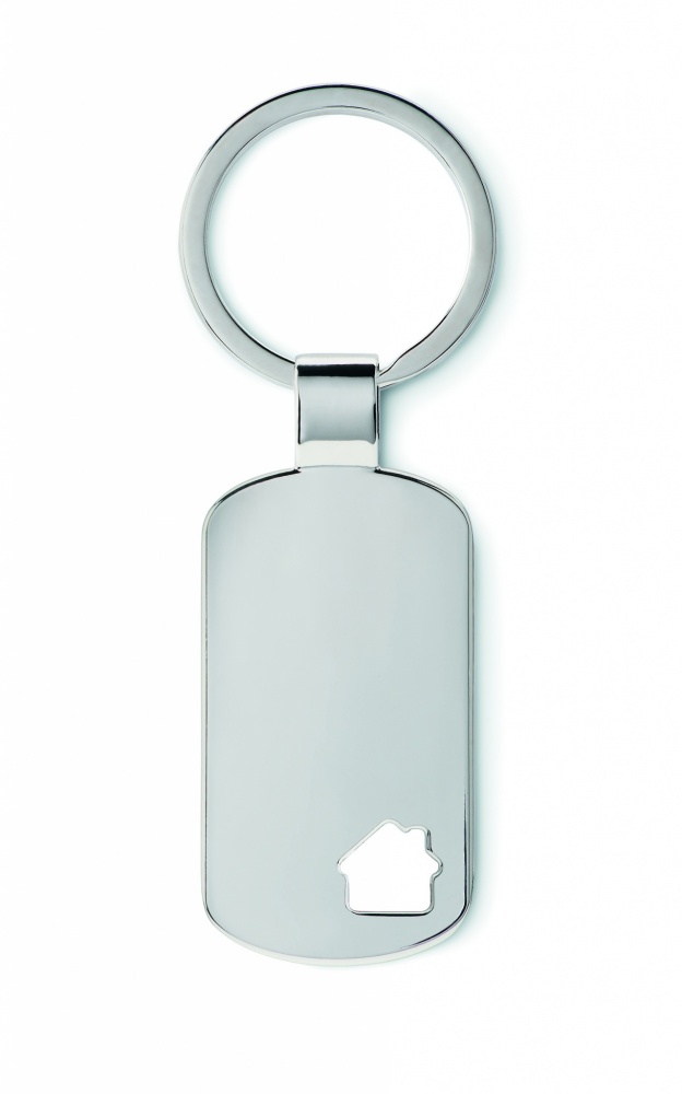 Logotrade promotional item image of: Key ring with house detail Jelgava