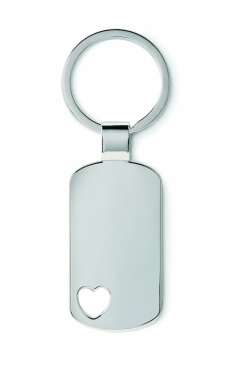 Logotrade promotional item image of: Key ring with heart detail Jūrmala