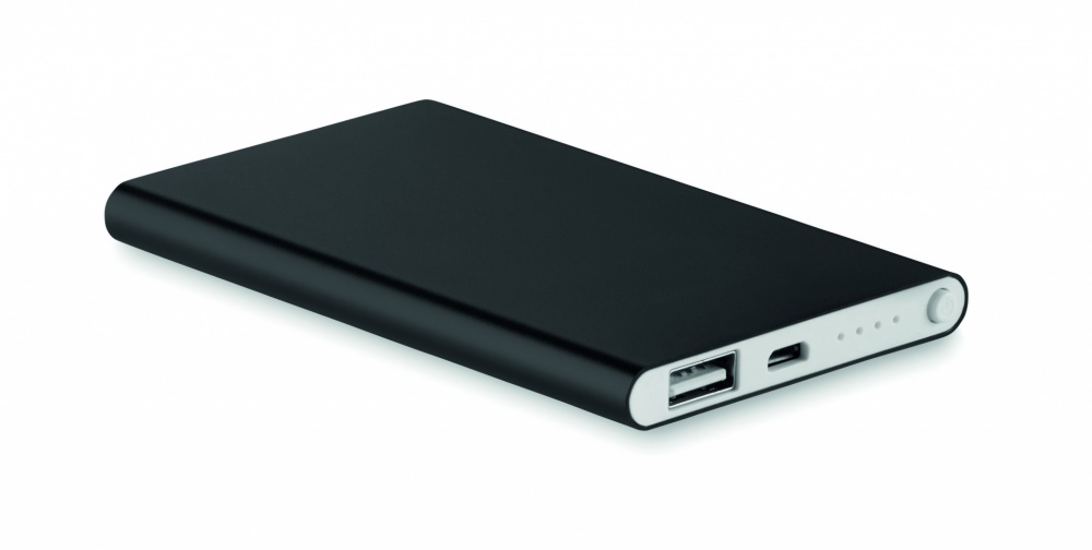 Logo trade business gifts image of: Flat power bank 4000 mAh