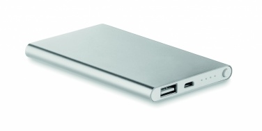 Logo trade advertising products picture of: Flat power bank 4000 mAh