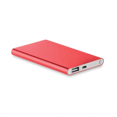 Logo trade promotional products image of: Flat power bank 4000 mAh