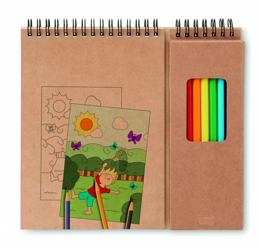 Logotrade advertising products photo of: Colouring set with notepad