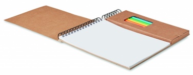 Logo trade advertising products picture of: Colouring set with notepad