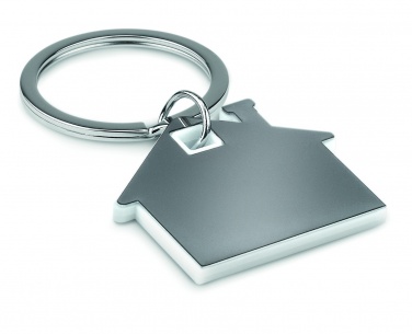 Logotrade corporate gift image of: House shape plastic key ring Rezekne