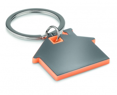 Logotrade promotional item image of: House shape plastic key ring Rezekne