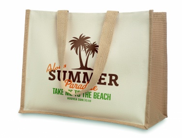 Logo trade promotional item photo of: Jute and canvas shopping bag