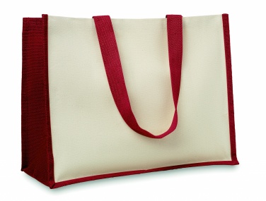 Logo trade corporate gift photo of: Jute and canvas shopping bag