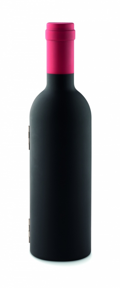 Logo trade promotional giveaways picture of: Bottle shape wine set