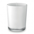 Scented candle in glass, White