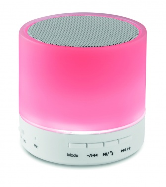 Logo trade business gift photo of: Round wireless speaker LED