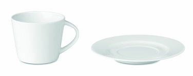 Logo trade promotional products image of: Cappuccino cup and saucer