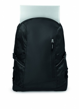 Logo trade promotional giveaways picture of: Polyester laptop backpack