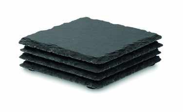 Logo trade advertising products image of: Slate coasters with EVA bottom