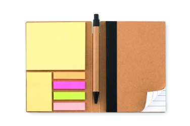 Logo trade advertising product photo of: Notebook w/pen & memo pad