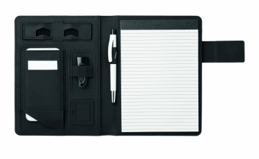 Logo trade promotional merchandise image of: A5 folder with power bank