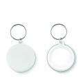 Small pin button key ring Tukums, White