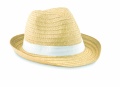 Paper straw hat, White