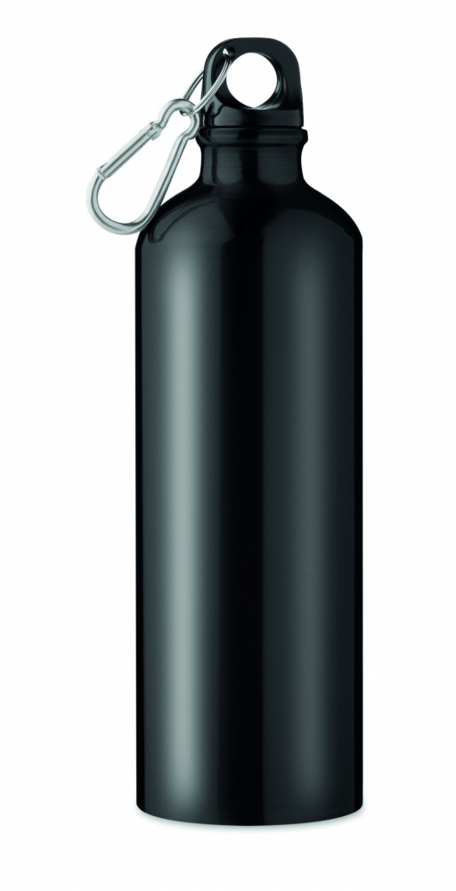 Logotrade promotional giveaway image of: Single-walled 750 ml aluminum bottle with a carabiner and customizable printing