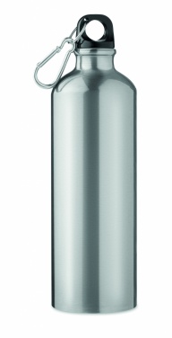 Logo trade corporate gifts image of: Single-walled 750 ml aluminum bottle with a carabiner and customizable printing