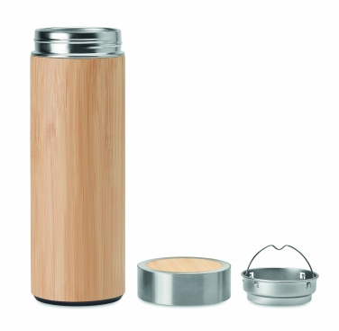 Logo trade promotional product photo of: Double wall bamboo flask 400ml