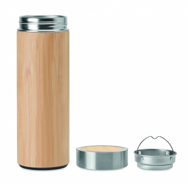 Logotrade corporate gift image of: Double wall bamboo flask 400ml