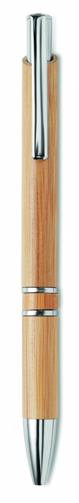 Logo trade promotional giveaway photo of: Bamboo automatic ball pen