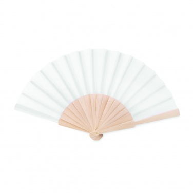 Logo trade corporate gifts picture of: Manual hand fan wood