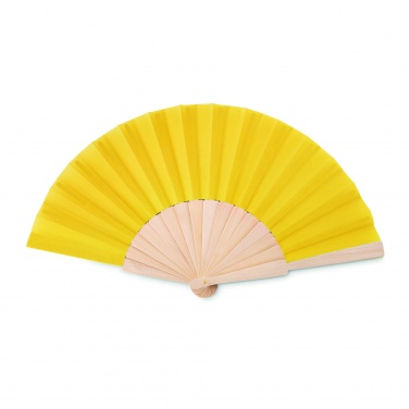 Logo trade promotional items image of: Manual hand fan wood