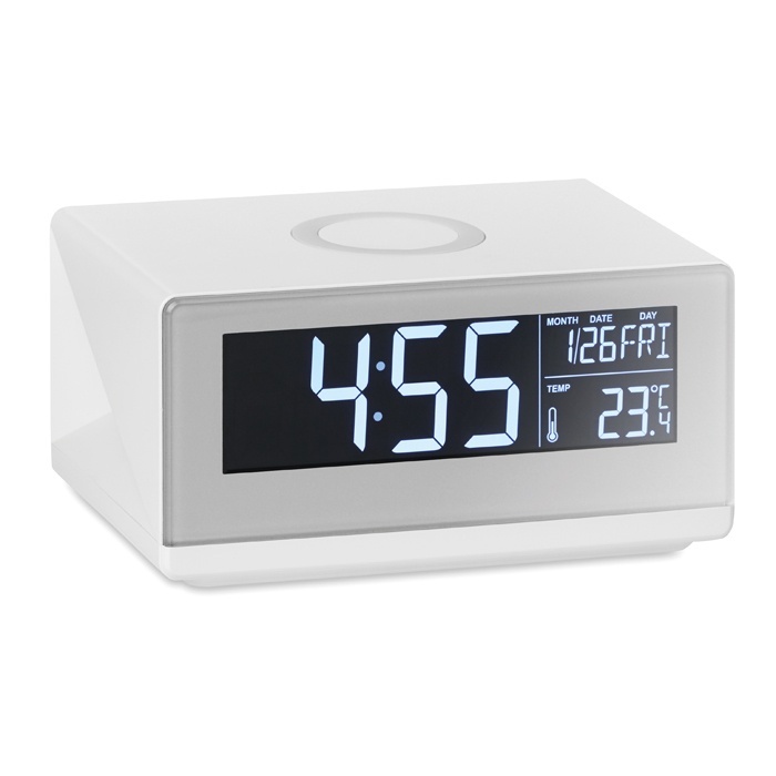 Logotrade business gift image of: LED clock & wireless charger5W