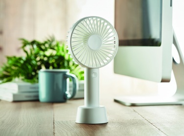 Logo trade promotional giveaway photo of: USB desk fan with stand 