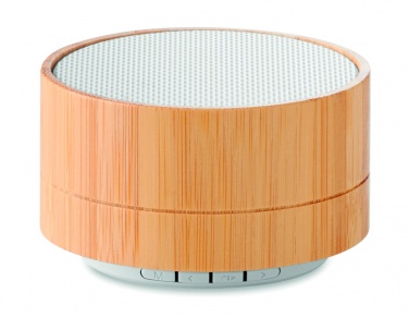 Logo trade advertising products picture of: 3W Bamboo wireless speaker