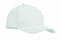 Brushed heavy cotton 6 panel Ba, White