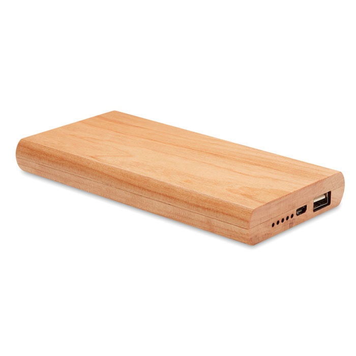 Logo trade promotional giveaway photo of: Power bank 4000 mAh Bamboo