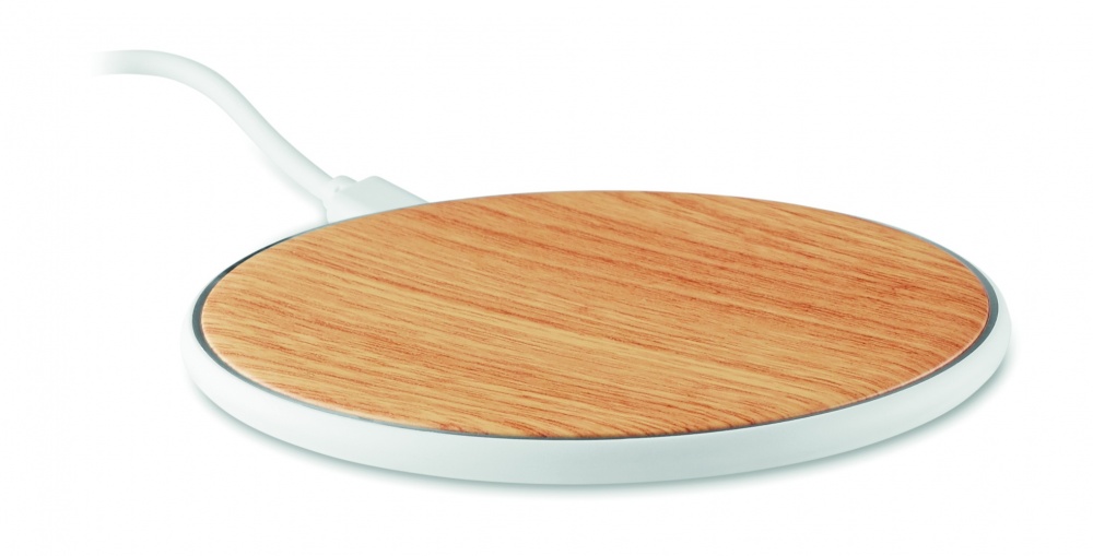 Logo trade promotional merchandise picture of: Wireless charger round 5W TISPAD