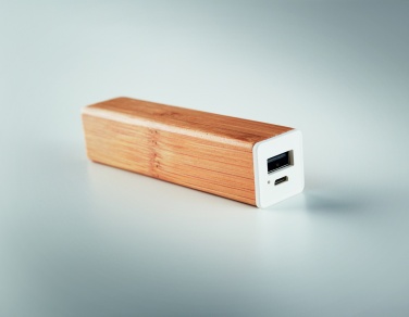 Logotrade corporate gifts photo of: Power bank bamboo 2200 mAh POWERBAM