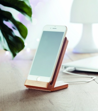 Logotrade promotional giveaways photo of: Bamboo wireless charge stand 5W WIRESTAND