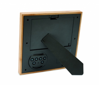 Logo trade promotional giveaways image of: Photo frame with weather statio