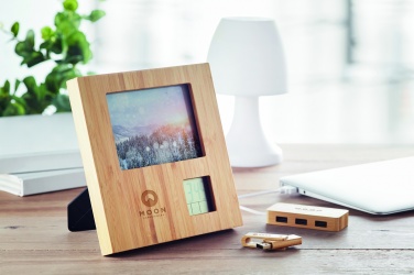 Logo trade promotional gifts picture of: Photo frame with weather statio