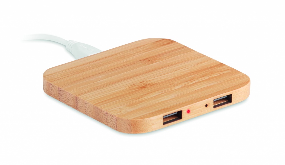 Logotrade promotional merchandise image of: Bamboo wireless charge pad 5W