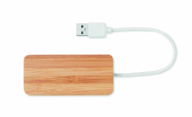 Logotrade advertising product picture of: Bamboo USB 3 ports hub