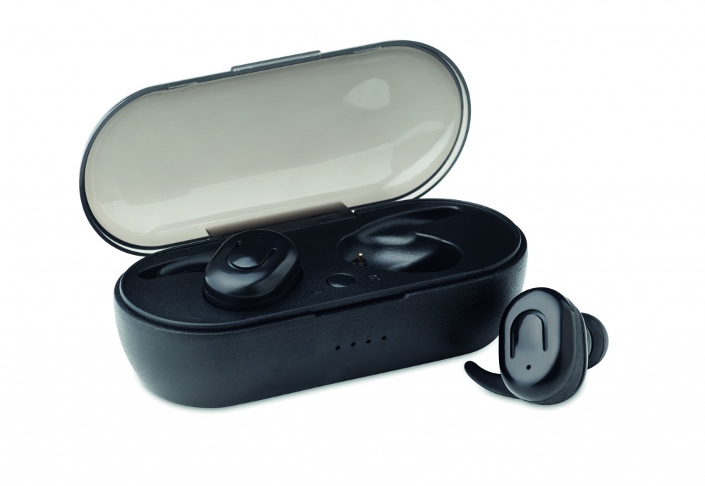 Logotrade promotional giveaway image of: TWS earbuds with charging box