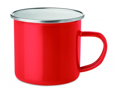 Logo trade promotional items image of: Metal mug with enamel layer