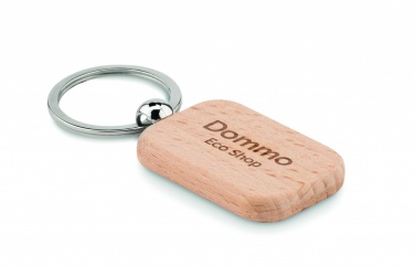 Logotrade corporate gift image of: Rectangular wooden key ring Bauska