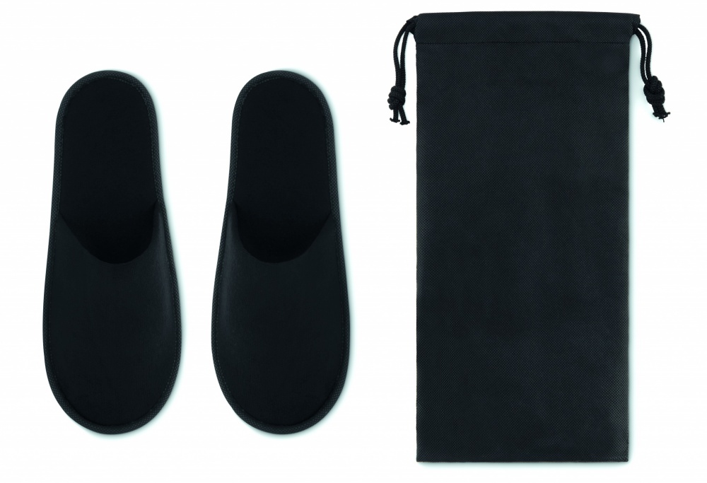 Logo trade promotional merchandise photo of: Pair of slippers in pouch