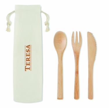 Logo trade promotional products picture of: Bamboo cutlery set