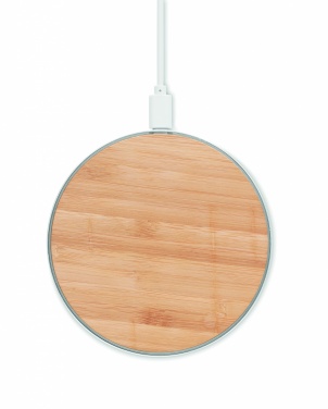 Logo trade promotional product photo of: Bamboo wireless charger 10W DESPAD