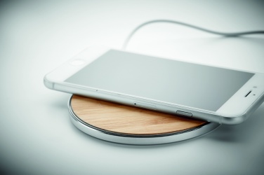 Logotrade promotional giveaway image of: Bamboo wireless charger 10W DESPAD