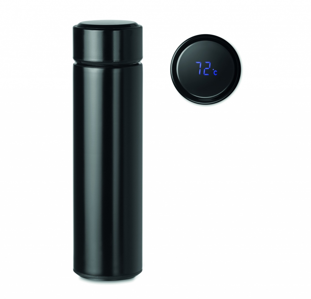 Logo trade corporate gifts image of: Bottle with touch thermometer