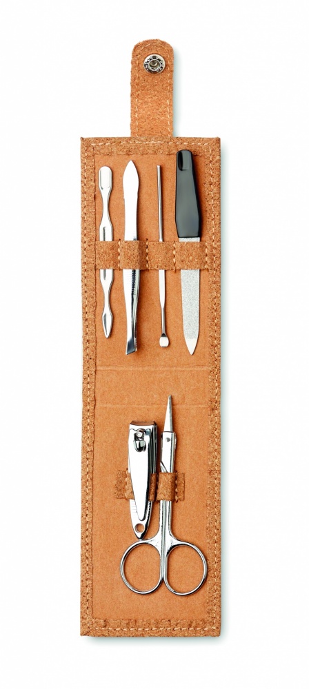 Logotrade promotional product picture of: Cork 6 piece manicure set