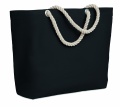 Beach bag with cord handle, Black